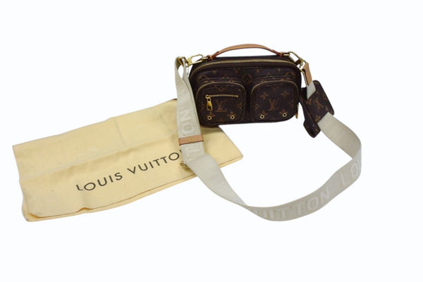 LOUIS VUITTON ルイヴィトン モノグラム ユーティリティ クロスボディ M80446 ショルダーバッグ ブラウン ゴールド金具 美品 中古 4b003732