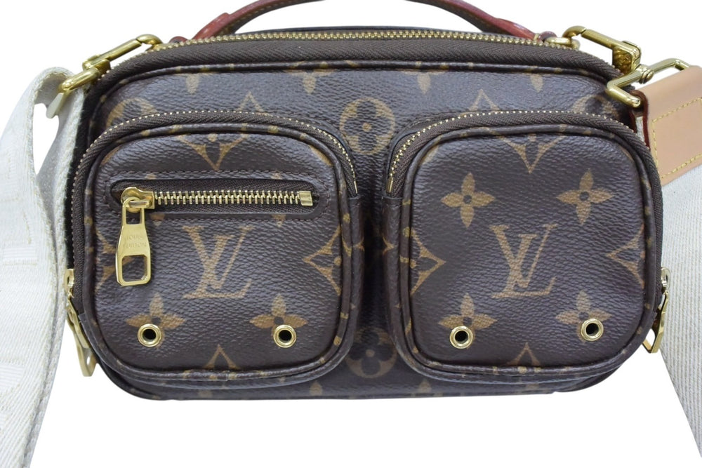 LOUIS VUITTON ルイヴィトン モノグラム ユーティリティ クロスボディ M80446 ショルダーバッグ ブラウン ゴールド金具 美品 中古 4b003732