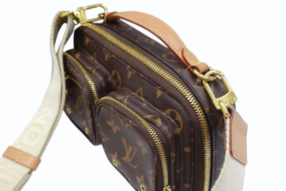 LOUIS VUITTON ルイヴィトン モノグラム ユーティリティ クロスボディ M80446 ショルダーバッグ ブラウン ゴールド金具 美品 中古 4b003732