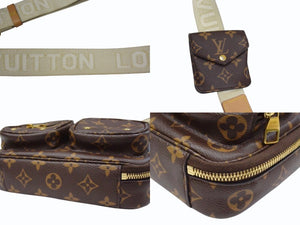 LOUIS VUITTON ルイヴィトン モノグラム ユーティリティ クロスボディ M80446 ショルダーバッグ ブラウン ゴールド金具 美品 中古 4b003732
