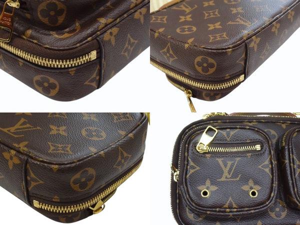 LOUIS VUITTON ルイヴィトン モノグラム ユーティリティ クロスボディ M80446 ショルダーバッグ ブラウン ゴールド金具 美品 中古 4b003732