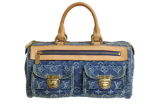 Load image into Gallery viewer, 極美品 LOUIS VUITTON ルイヴィトン ネオスピーディ ハンドバッグ M95019 モノグラム デニム インディゴブルー ゴールド金具 中古 4b003739