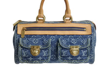 Load image into Gallery viewer, 極美品 LOUIS VUITTON ルイヴィトン ネオスピーディ ハンドバッグ M95019 モノグラム デニム インディゴブルー ゴールド金具 中古 4b003739