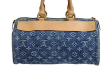 Load image into Gallery viewer, 極美品 LOUIS VUITTON ルイヴィトン ネオスピーディ ハンドバッグ M95019 モノグラム デニム インディゴブルー ゴールド金具 中古 4b003739