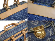 Load image into Gallery viewer, 極美品 LOUIS VUITTON ルイヴィトン ネオスピーディ ハンドバッグ M95019 モノグラム デニム インディゴブルー ゴールド金具 中古 4b003739