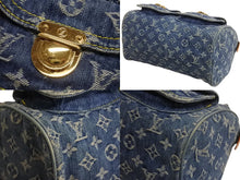 Load image into Gallery viewer, 極美品 LOUIS VUITTON ルイヴィトン ネオスピーディ ハンドバッグ M95019 モノグラム デニム インディゴブルー ゴールド金具 中古 4b003739