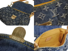 画像をギャラリービューアに読み込む, LOUIS VUITTON ルイヴィトン ミニプリーティ ワンショルダーバッグ M95050 モノグラム デニム レザー ゴールド金具 美品 中古 4b003750