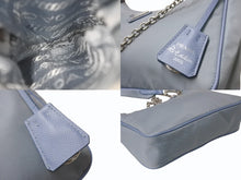 画像をギャラリービューアに読み込む, PRADA プラダ Re-Edition 2005 ショルダーバッグ 1BH204 2WAY Re-Nylon リナイロン ライトブルー トライアングルロゴ 美品 中古 4b003753