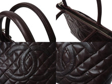 Load image into Gallery viewer, CHANEL シャネル 復刻トートバッグ ハンドバッグ 11番台 キャビアスキン ボルドー ココマーク ロゴ 鞄 シルバー金具 美品 中古 4b003755