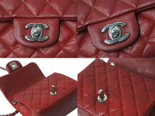 Load image into Gallery viewer, CHANEL シャネル ミニマトラッセ16 チェーンショルダーバッグ 16番台 キャビアスキン レッド シルバー金具 美品 中古 4b003758