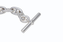 Load image into Gallery viewer, 新品同様 HERMES エルメス シェーヌダンクルTGMブレスレット 11コマ 25AG006370 シルバー925 105.4g 中古 4b003759
