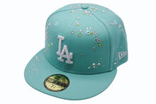 Load image into Gallery viewer, 新品未使用 Couture クチュール SUMMER DROP 1 FANCY Los Angeles Dodgers ジュエルキャップ スワロフスキー ミント サイズ7 3/8 中古 4b003766