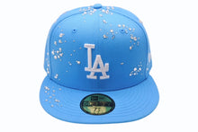 画像をギャラリービューアに読み込む, 新品未使用 Couture クチュール SUMMER DROP 1 FANCY Los Angeles Dodgers ジュエルキャップ スワロフスキー アクア サイズ7 3/8 中古 4b003767