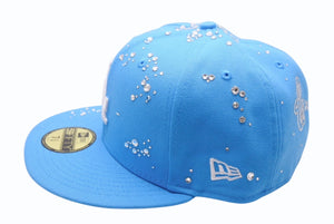 新品未使用 Couture クチュール SUMMER DROP 1 FANCY Los Angeles Dodgers ジュエルキャップ スワロフスキー アクア サイズ7 3/8 中古 4b003767