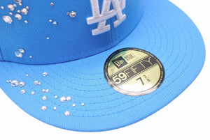 新品未使用 Couture クチュール SUMMER DROP 1 FANCY Los Angeles Dodgers ジュエルキャップ スワロフスキー アクア サイズ7 3/8 中古 4b003767