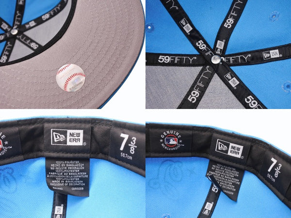 新品未使用 Couture クチュール SUMMER DROP 1 FANCY Los Angeles Dodgers ジュエルキャップ スワロフスキー アクア サイズ7 3/8 中古 4b003767