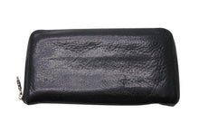 Load image into Gallery viewer, CHROME HEARTS クロムハーツ REC ZIP 3クロス ラウンドジップ レザーウォレット 長財布 ブラック シルバー 美品 中古 4b003775