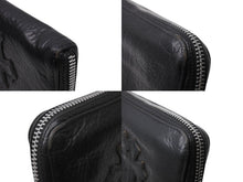 Load image into Gallery viewer, CHROME HEARTS クロムハーツ REC ZIP 3クロス ラウンドジップ レザーウォレット 長財布 ブラック シルバー 美品 中古 4b003775