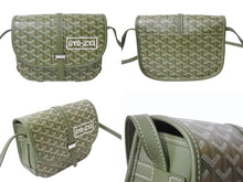 画像をギャラリービューアに読み込む, 極美品 GOYARD ゴヤール ベルヴェデーレ PM バッグ ショルダーバッグ 限定カラー カーキ PVCコーティングキャンバス レザー 中古 4b003776