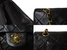 Load image into Gallery viewer, CHANEL シャネル マトラッセ23 Wフラップ Wチェーンショルダーバッグ 3番台 ラムスキン ココマーク ブラック 美品 中古 4b003777