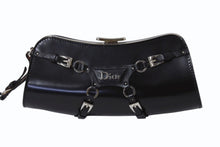 画像をギャラリービューアに読み込む, 極美品 Christian Dior クリスチャンディオール ボンテージ クラッチバッグ 03BM-0063 ブラック ガリアーノ期 シルバー金具 中古 4b003778