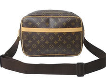 画像をギャラリービューアに読み込む, LOUIS VUITTON ルイヴィトン リポーターPM ショルダーバッグ M45254 PVC ヌメ革 ブラウン ゴールド金具 美品 中古 4b003780