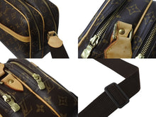 画像をギャラリービューアに読み込む, LOUIS VUITTON ルイヴィトン リポーターPM ショルダーバッグ M45254 PVC ヌメ革 ブラウン ゴールド金具 美品 中古 4b003780