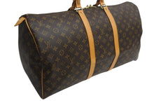 画像をギャラリービューアに読み込む, LOUIS VUITTON ルイヴィトン キーポル55 ボストンバッグ M41424 モノグラム PVC レザー ブラウン 美品 中古 4b003781
