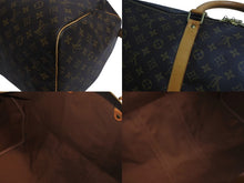 画像をギャラリービューアに読み込む, LOUIS VUITTON ルイヴィトン キーポル55 ボストンバッグ M41424 モノグラム PVC レザー ブラウン 美品 中古 4b003781