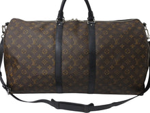 画像をギャラリービューアに読み込む, 極美品 LOUIS VUITTON ルイヴィトン キーポルバンドリエール55 ボストンバッグ M56714 モノグラムマカサー ブラック 中古 4b003790