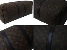 画像をギャラリービューアに読み込む, 極美品 LOUIS VUITTON ルイヴィトン キーポルバンドリエール55 ボストンバッグ M56714 モノグラムマカサー ブラック 中古 4b003790
