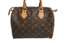 Load image into Gallery viewer, LOUIS VUITTON ルイヴィトン スピーディー25 ハンドバック M41528 モノグラム PVC レザー ブラウン ゴールド金具 美品 中古 4b003793