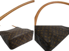 Load image into Gallery viewer, LOUIS VUITTON ルイヴィトン ルーピングGM ハンドバッグ モノグラム M51145 ブラウン ゴールド金具 美品 中古 4b003798