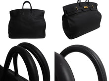 Load image into Gallery viewer, 新品同様 HERMES エルメス スペシャルオーダー Haut a Courroies オータクロア 55 ハンドバッグ トゴ ブラック ゴールド金具 U刻印 中古 4b003809