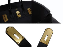 Load image into Gallery viewer, 新品同様 HERMES エルメス スペシャルオーダー Haut a Courroies オータクロア 55 ハンドバッグ トゴ ブラック ゴールド金具 U刻印 中古 4b003809