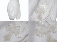 画像をギャラリービューアに読み込む, CHROME HEARTS クロムハーツ パテントレザークロスパッチ Y NOT スウェットショーツ RN#97729 コットン ホワイト サイズXS 美品 中古 4b003823