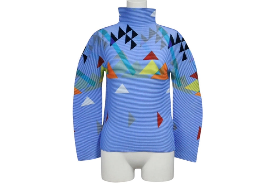 me ISSEY MIYAKE ミー イッセイミヤケ ハイネック プリーツ カットソー