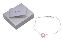 Load image into Gallery viewer, 極美品 Christian Dior クリスチャンディオール diorロゴ CD ピンクトロッタープレート ネックレス メタル ピンク シルバー 中古 4b003826
