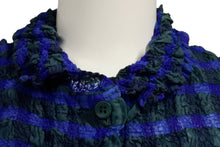 画像をギャラリービューアに読み込む, me ISSEY MIYAKE ミー イッセイミヤケ チェック柄 プリーツ加工 半袖シャツ MI02FK667 日本製 グリーン 美品 中古 4b003827