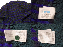 画像をギャラリービューアに読み込む, me ISSEY MIYAKE ミー イッセイミヤケ チェック柄 プリーツ加工 半袖シャツ MI02FK667 日本製 グリーン 美品 中古 4b003827