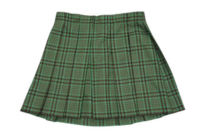 MIUMIU Check Skirt Bottoms Size 36 Cotton Green Brown Wool Good Condition Used 4b003828