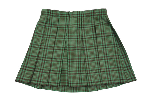 MIUMIU Check Skirt Bottoms Size 36 Cotton Green Brown Wool Good Condition Used 4b003828