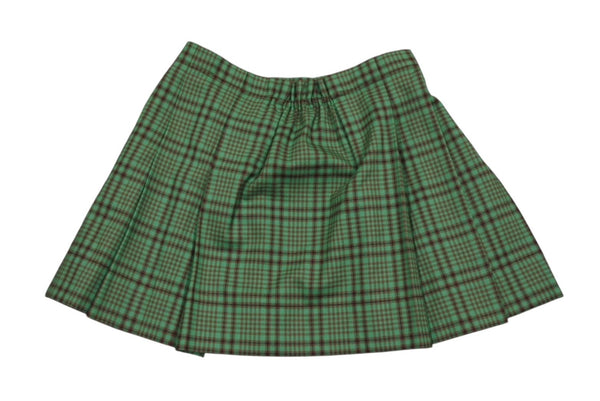 MIUMIU Check Skirt Bottoms Size 36 Cotton Green Brown Wool Good Condition Used 4b003828