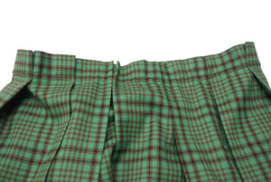 MIUMIU Check Skirt Bottoms Size 36 Cotton Green Brown Wool Good Condition Used 4b003828