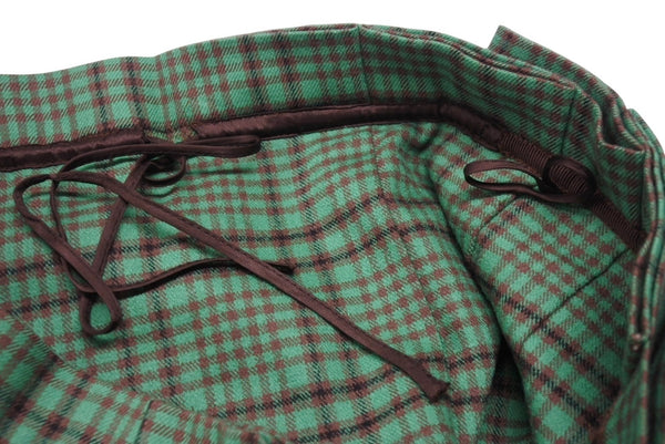 MIUMIU Check Skirt Bottoms Size 36 Cotton Green Brown Wool Good Condition Used 4b003828