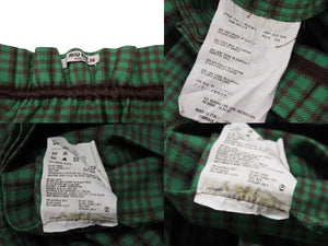 MIUMIU Check Skirt Bottoms Size 36 Cotton Green Brown Wool Good Condition Used 4b003828