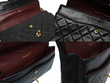 Load image into Gallery viewer, 極美品 CHANEL シャネル マトラッセ25 Wフラップ Wチェーンショルダーバッグ 1番台 ラムスキン ココマーク ブラック 中古 4b003834