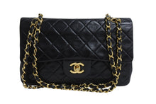 Load image into Gallery viewer, 極美品 CHANEL シャネル マトラッセ23 Wフラップ Wチェーンショルダーバッグ 1番台 ラムスキン ココマーク ブラック ゴールド金具 中古 4b003835