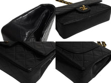 Load image into Gallery viewer, 極美品 CHANEL シャネル マトラッセ23 Wフラップ Wチェーンショルダーバッグ 1番台 ラムスキン ココマーク ブラック ゴールド金具 中古 4b003835