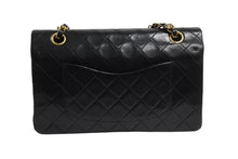 Load image into Gallery viewer, 極美品 CHANEL シャネル マトラッセ25 Wフラップ Wチェーンショルダーバッグ 1番台 ラムスキン ココマーク ブラック 中古 4b003837